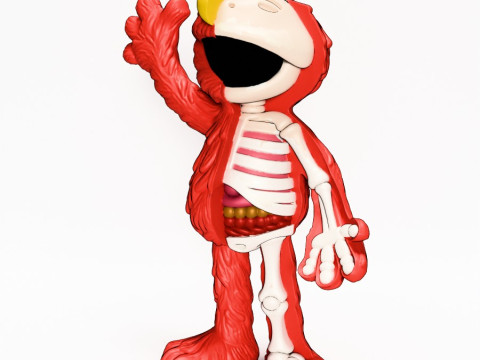 3D Printing Dissected Elmo toy Model 3D