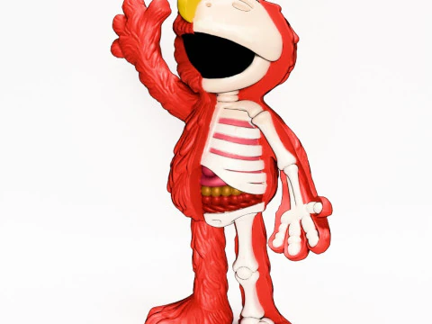 3D Printing Dissected Elmo toy 3D Model