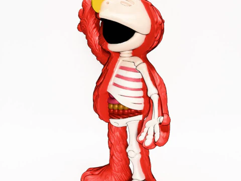3D Printing Dissected Elmo toy 3D Model