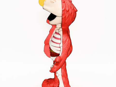 3D Printing Dissected Elmo toy Model 3D