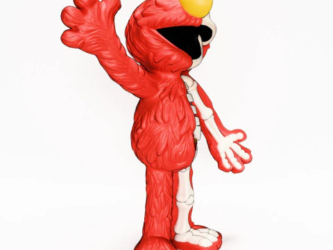 3D Printing Dissected Elmo toy 3D Model