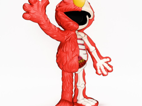 3D Printing Dissected Elmo toy Model 3D