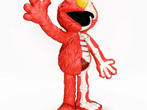 3D Printing Dissected Elmo toy 3D Model