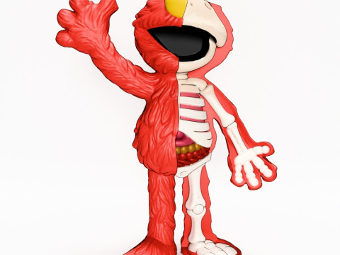3D Printing Dissected Elmo toy Model 3D