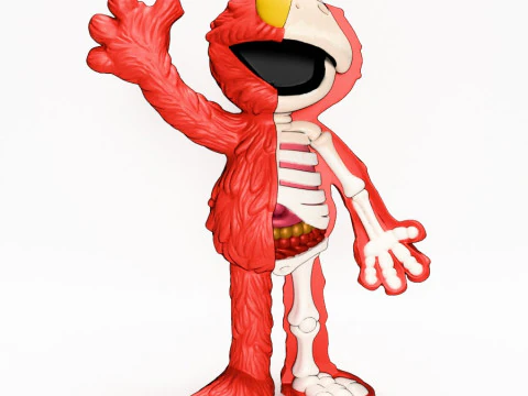 3D Printing Dissected Elmo toy 3D Model