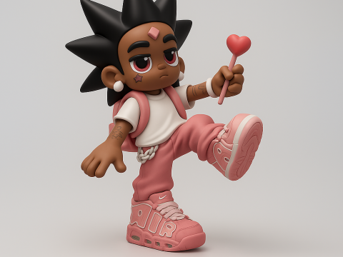 3D Printing Lil Uzi Uptempo Cartoon toy Modelo 3D