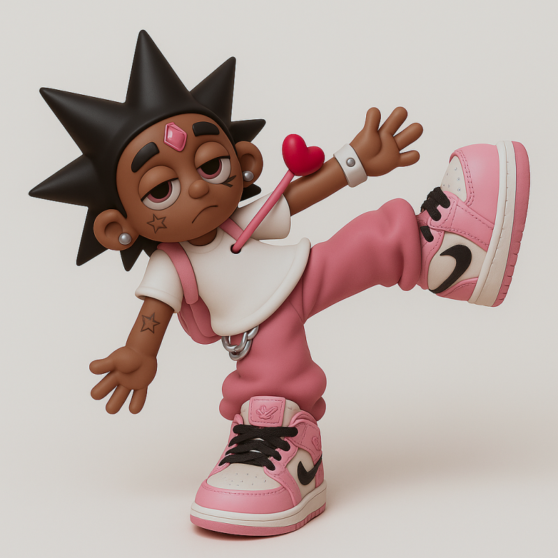 3D Printing Lil Uzi Vert Heartbrake Air 1 Cartoon toy 3D Model .c4d .max .obj .3ds .fbx .stl .blend 