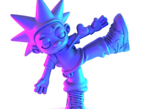 3D Printing Lil Uzi Vert Heartbrake Air 1 Cartoon toy 3D Model