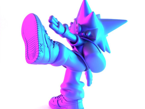 3D Printing Lil Uzi Vert Heartbrake Air 1 Cartoon toy 3D Model
