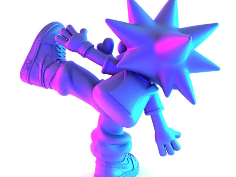 3D Printing Lil Uzi Vert Heartbrake Air 1 Cartoon toy 3D Model