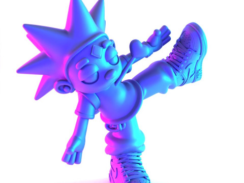 3D Printing Lil Uzi Vert Heartbrake Air 1 Cartoon toy 3D Model