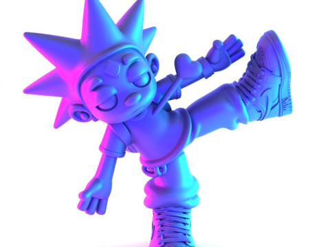 3D Printing Lil Uzi Vert Heartbrake Air 1 Cartoon toy 3D Model