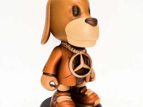 3D-Druck Wackeldackel Mercedes Benz Spielzeug 3D Modell