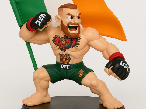 3D-печать Пресловутый Конор МакГрегор ММА UFC Celtic Irish Мультяшная игрушка 3D Модель