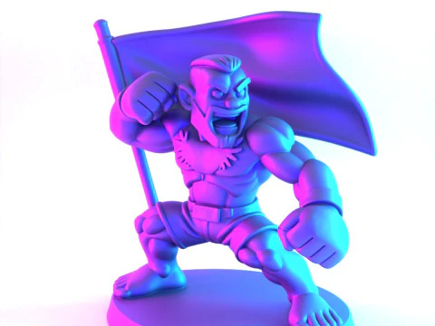 3D Printing The Notorious Conor McGregor MMA UFC Celtic Irish Cartoon toy 3D Model