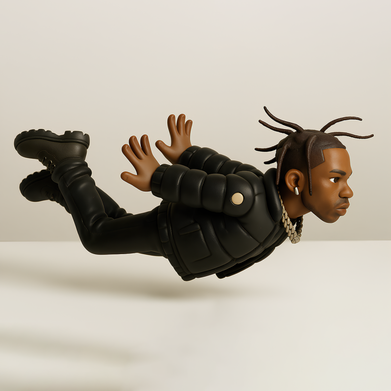 3D Printing Travis Scott Look Mom I Can Fly toy 3Dモデル .c4d .max .obj .3ds .fbx .stl .blend