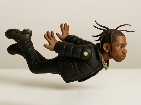 3D Printing Travis Scott Look Mom I Can Fly toy 3D Modell