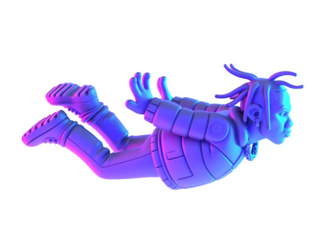 3D Printing Travis Scott Look Mom I Can Fly toy 3Dモデル