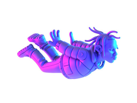 3D Printing Travis Scott Look Mom I Can Fly toy 3Dモデル