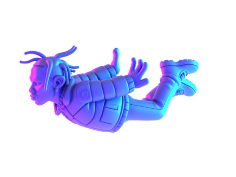 3D Printing Travis Scott Look Mom I Can Fly toy 3Dモデル