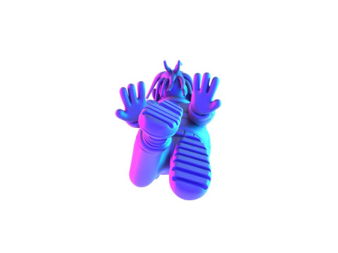 3D Printing Travis Scott Look Mom I Can Fly toy 3Dモデル