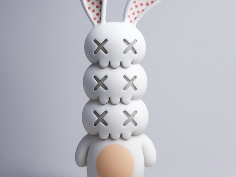 3D Printing Bunny Kaws Style toy 3Dモデル
