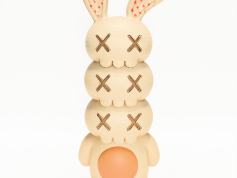 3D Printing Bunny Kaws Style toy Model 3D