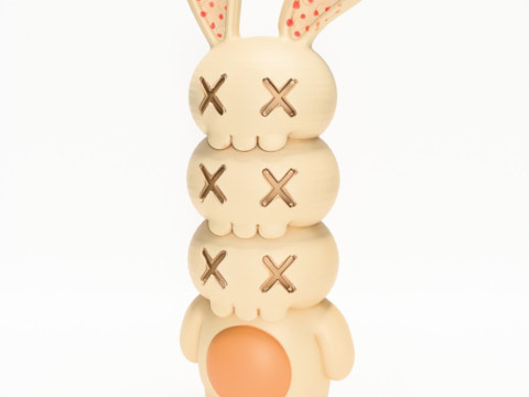 3D Printing Bunny Kaws Style toy Model 3D