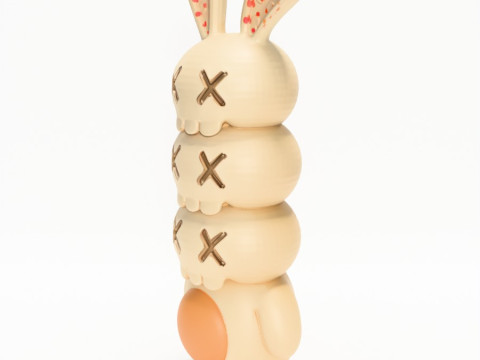 3D Printing Bunny Kaws Style toy Model 3D