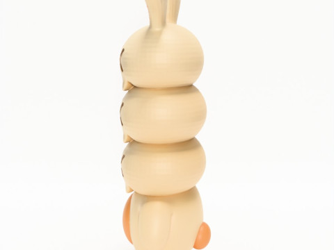 3D Printing Bunny Kaws Style toy Model 3D