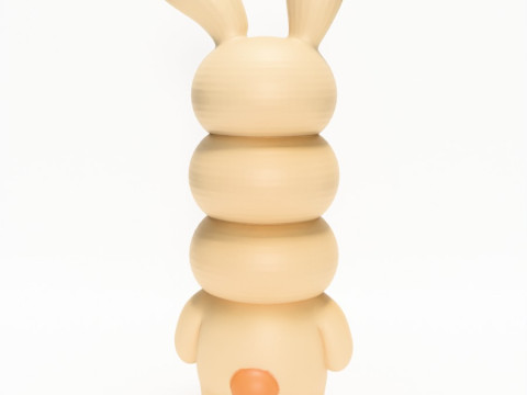 3D Printing Bunny Kaws Style toy Model 3D