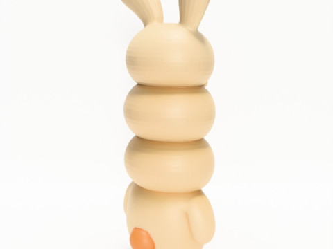 3D Printing Bunny Kaws Style toy Model 3D
