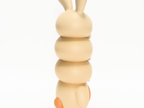 3D Printing Bunny Kaws Style toy Model 3D