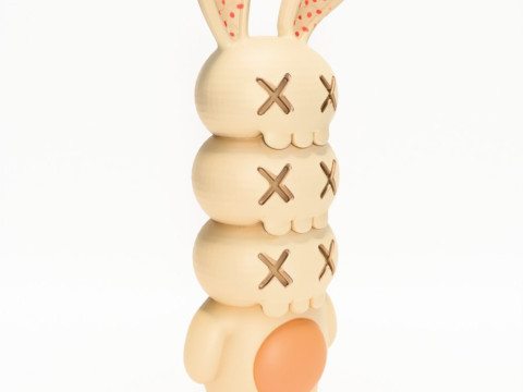 3D Printing Bunny Kaws Style toy Model 3D