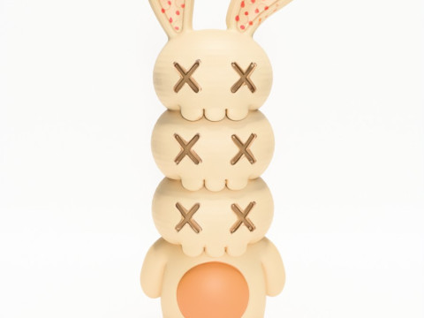 3D Printing Bunny Kaws Style toy Model 3D