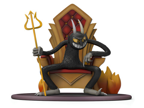 3D Printing Devil from Cup Head toy Modèle 3D