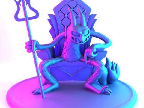 3D Printing Devil from Cup Head toy 3D Model