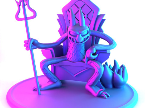 3D Printing Devil from Cup Head toy Model 3D