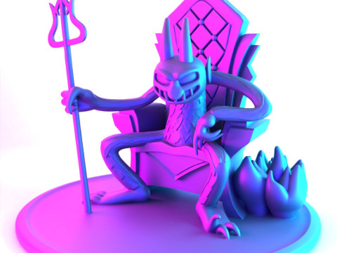 3D Printing Devil from Cup Head toy Model 3D