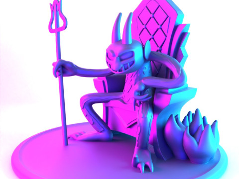 3D Printing Devil from Cup Head toy Model 3D