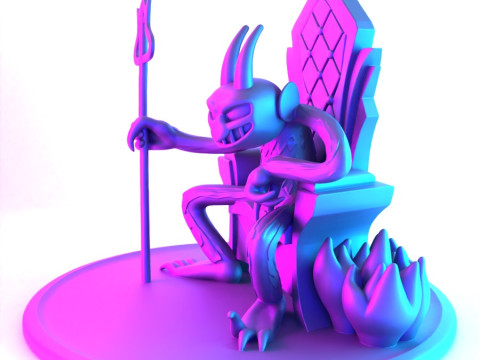 3D Printing Devil from Cup Head toy Model 3D