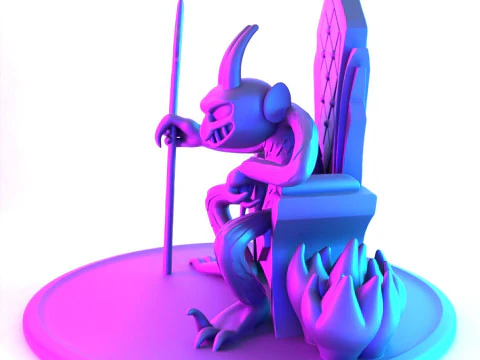3D Printing Devil from Cup Head toy 3D Model