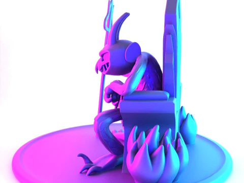 3D Printing Devil from Cup Head toy 3D Model