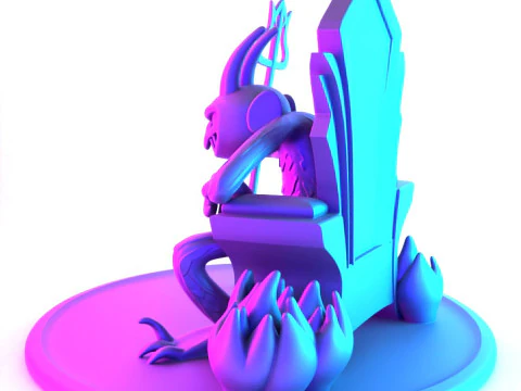 3D Printing Devil from Cup Head toy 3D Model