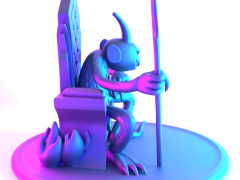 3D Printing Devil from Cup Head toy Model 3D