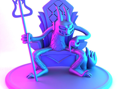 3D Printing Devil from Cup Head toy Model 3D