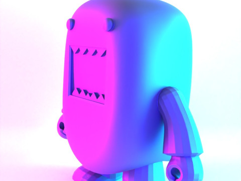 3D Printing Pink Domo toy 3D Modell