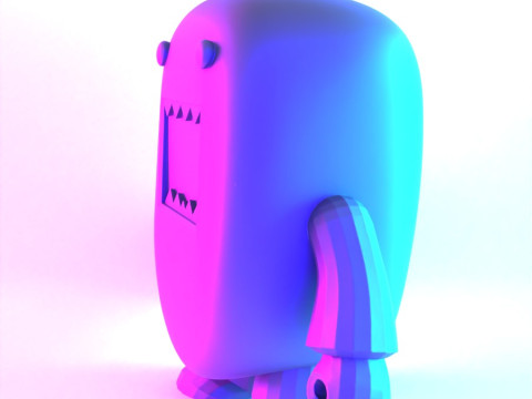 3D Printing Pink Domo toy 3D Modell