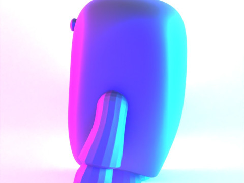3D Printing Pink Domo toy 3D Modell
