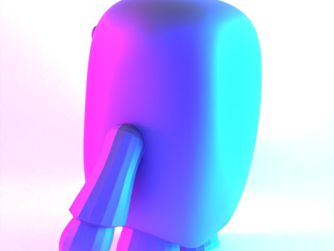 3D Printing Pink Domo toy 3D Modell